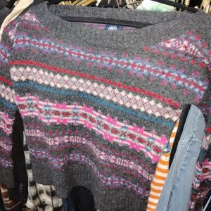 American Eagle Outfitters Multicolor Patterned Sweater